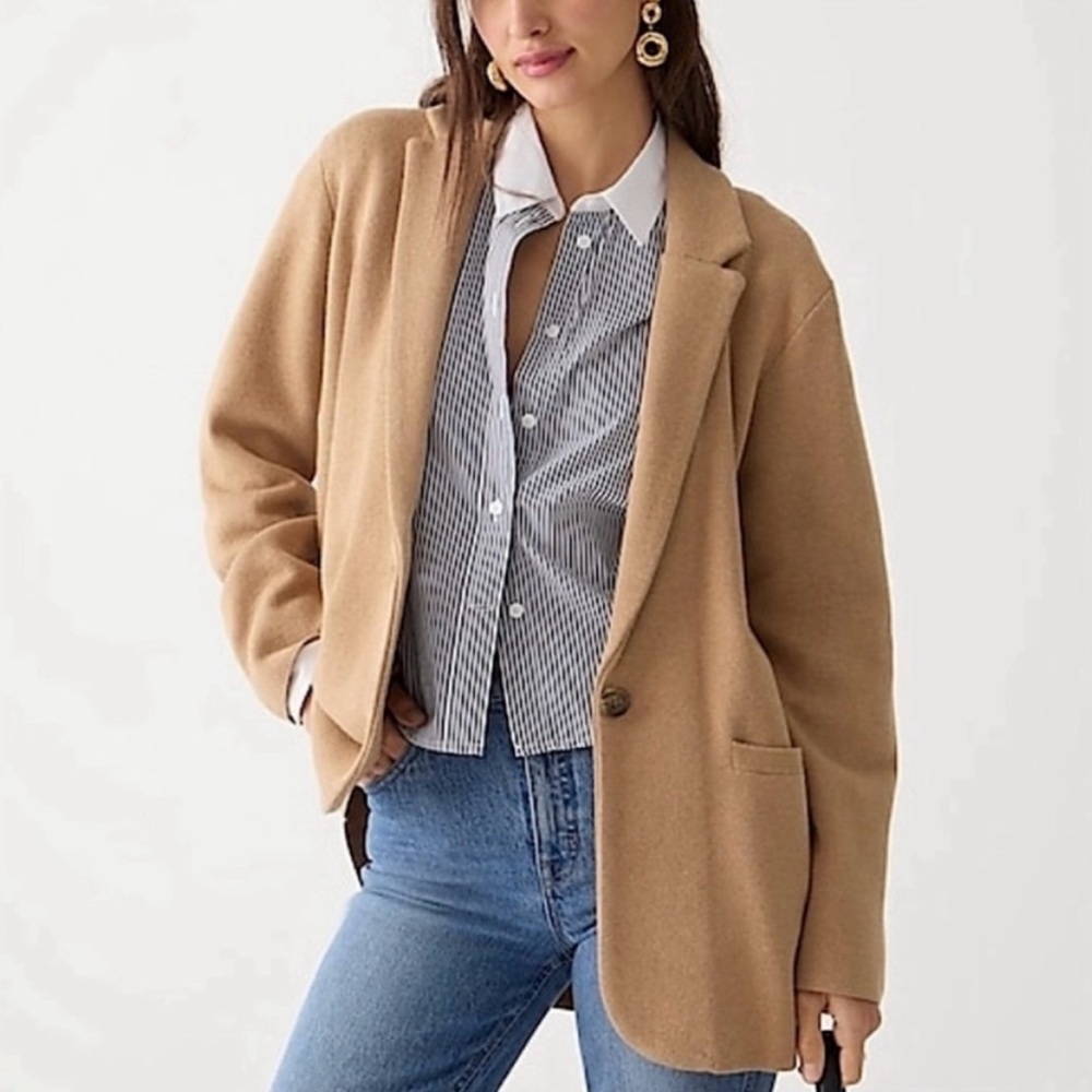 New J.Crew Cecile Relaxed Sweater-blazer S